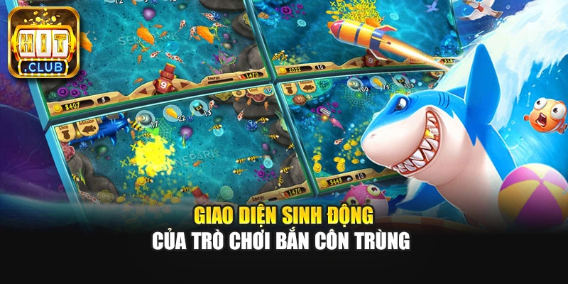Giao diện sinh động của trò chơi bắn côn trùng